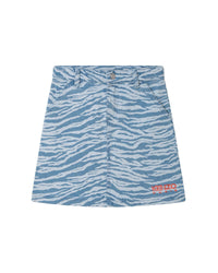 Jupe en denim motif rayures Tigre - Myosotis