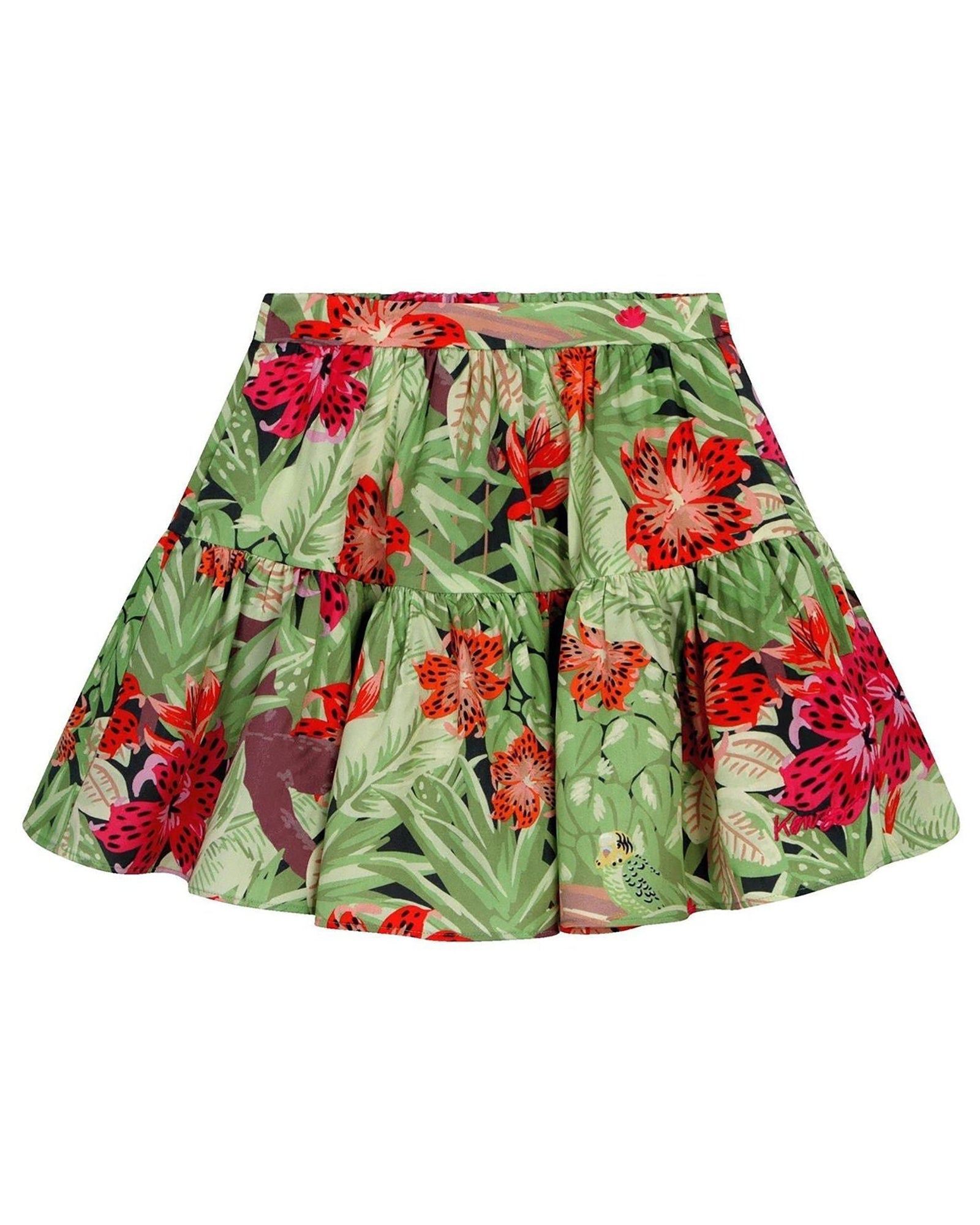 Jupe évasée en sergé Tencel - Dark green