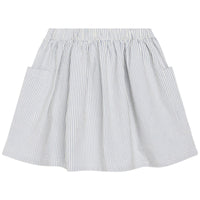 Skirt with elasticated waistband in cotton - Cendre
