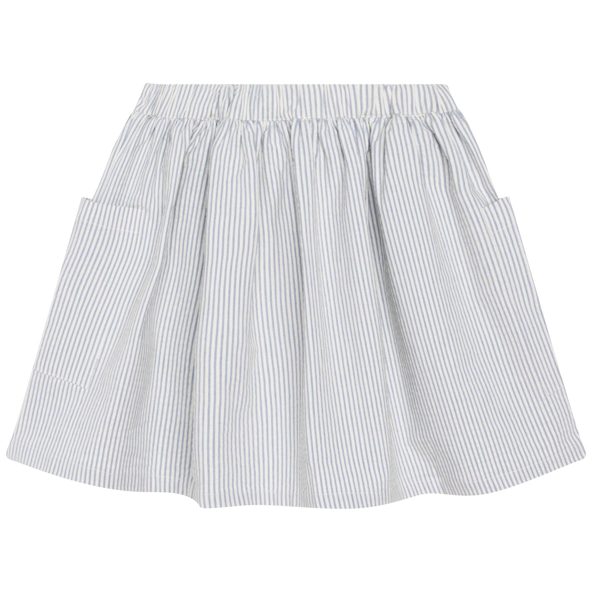 Skirt with elasticated waistband in cotton - Cendre