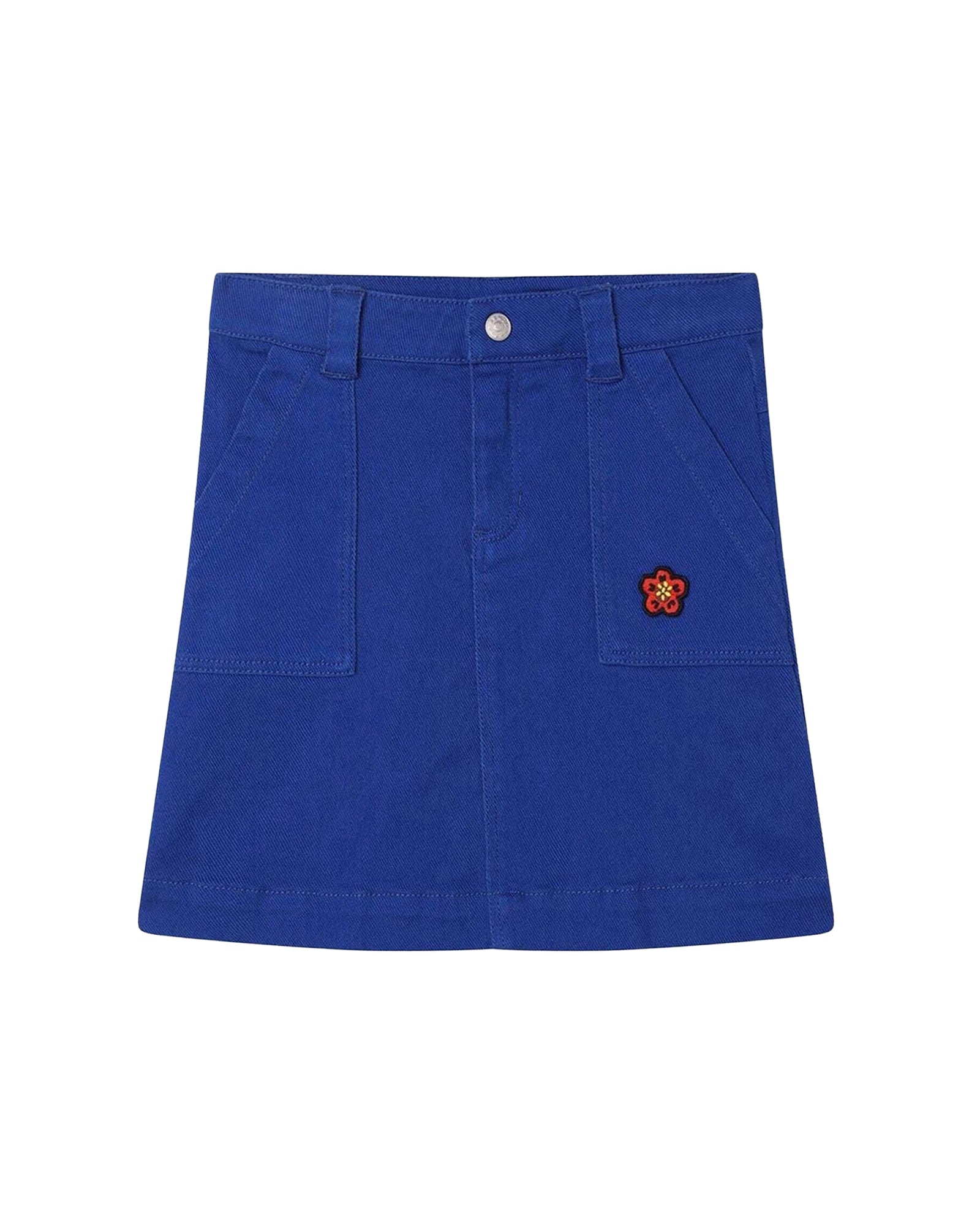 Jupe courte cargo en coton - Wave Blue
