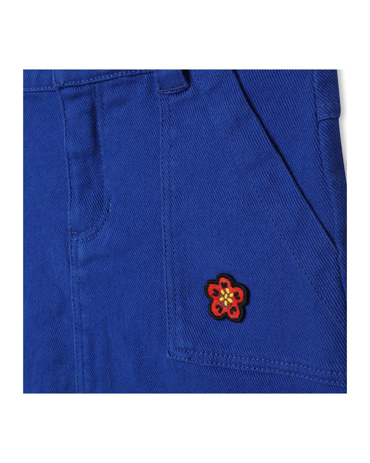 Jupe à taille ajustable en coton - Wave Blue
