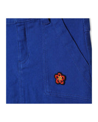 Jupe courte cargo en coton - Wave Blue