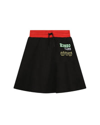 Jupe courte à motif iconique en coton - Slate