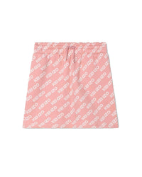 Jupe à taille élastiquée en coton - Nude