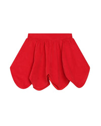 Jupe taille haute en velours - Rouge Fonce