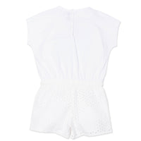 Combi-short Waves en coton - Blanc Casse