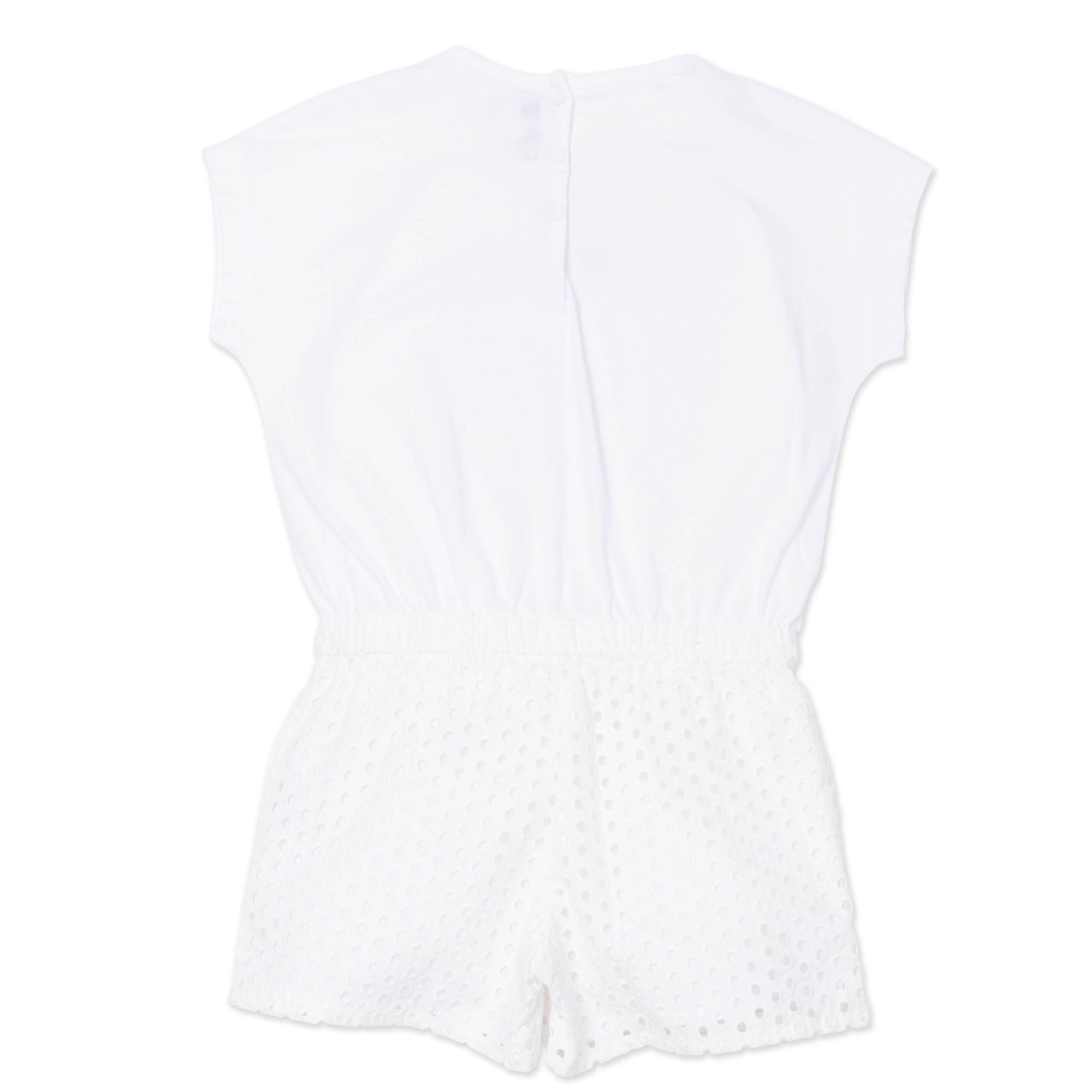 Combi-short Waves en coton - Blanc Casse