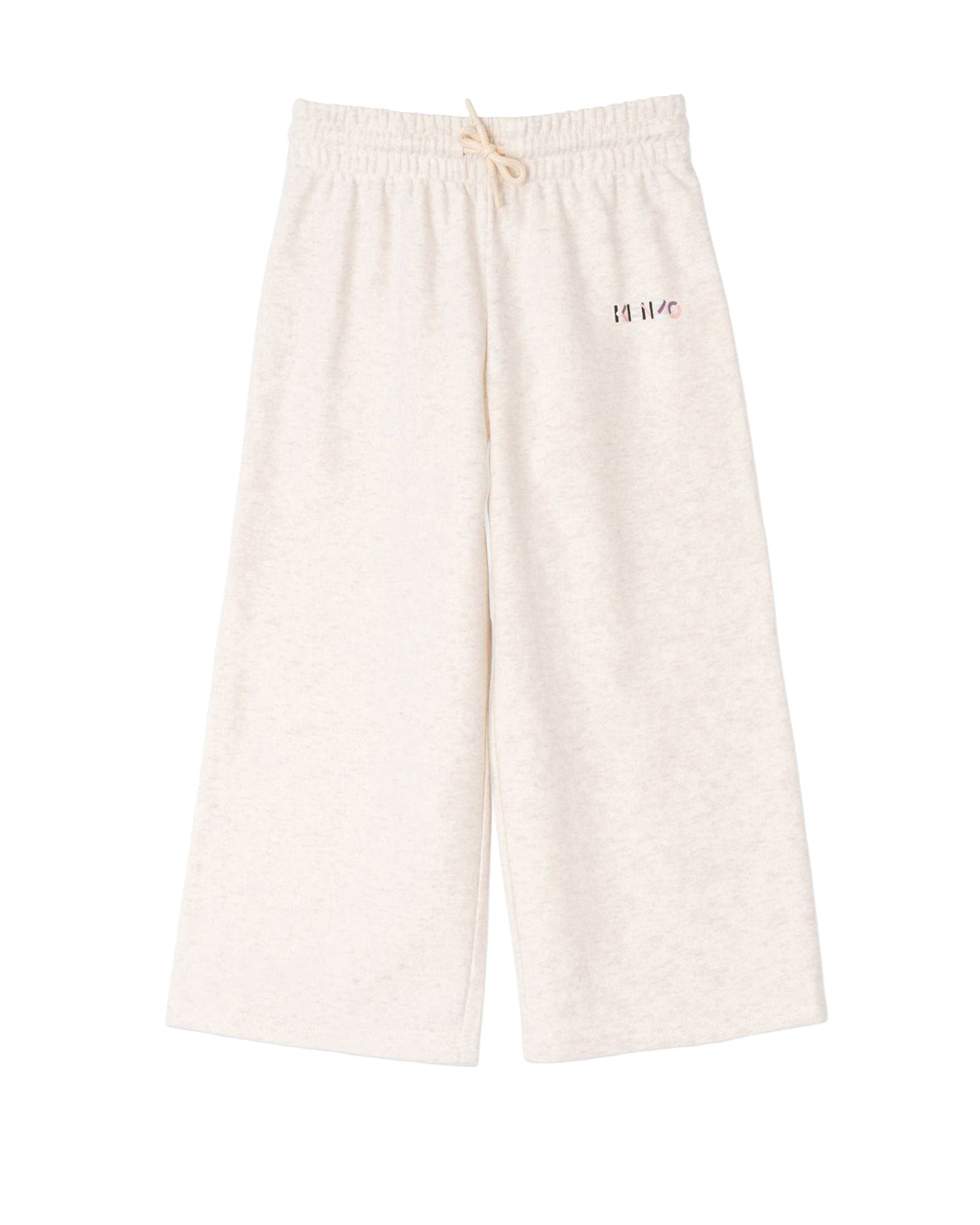 Loose-fitting fleece trousers - Ecru Chiné