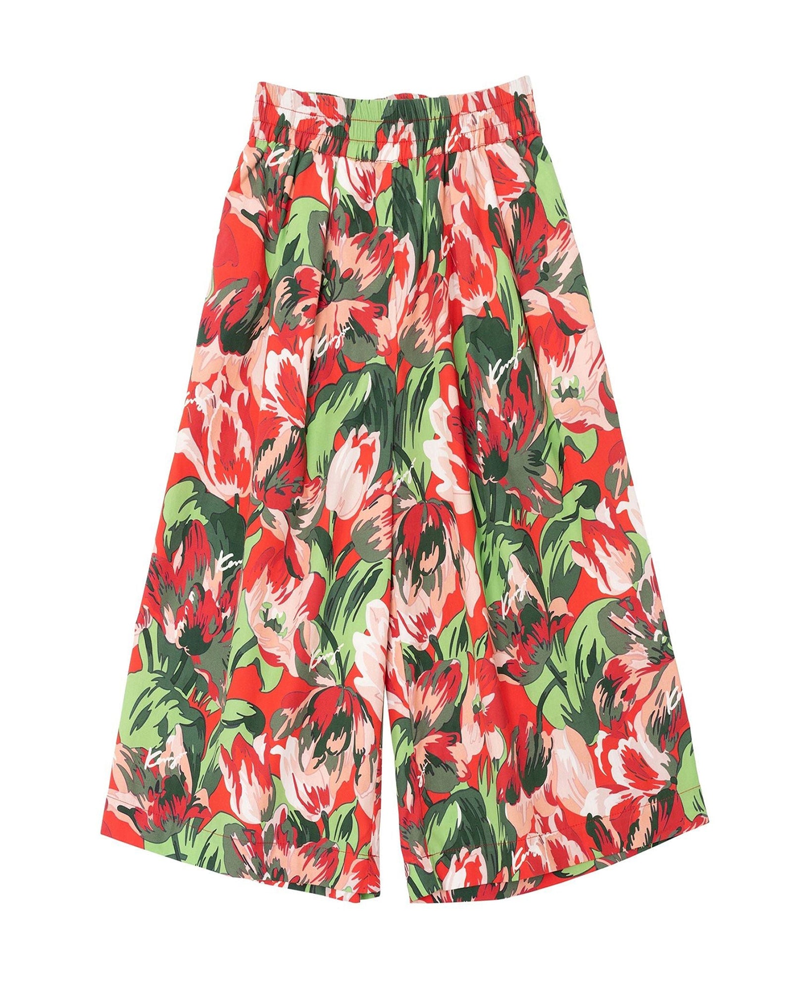 Jupe culotte en popeline - Rouge Ecarla