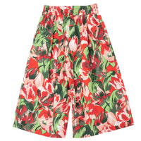 Jupe culotte en popeline - Rouge Ecarla