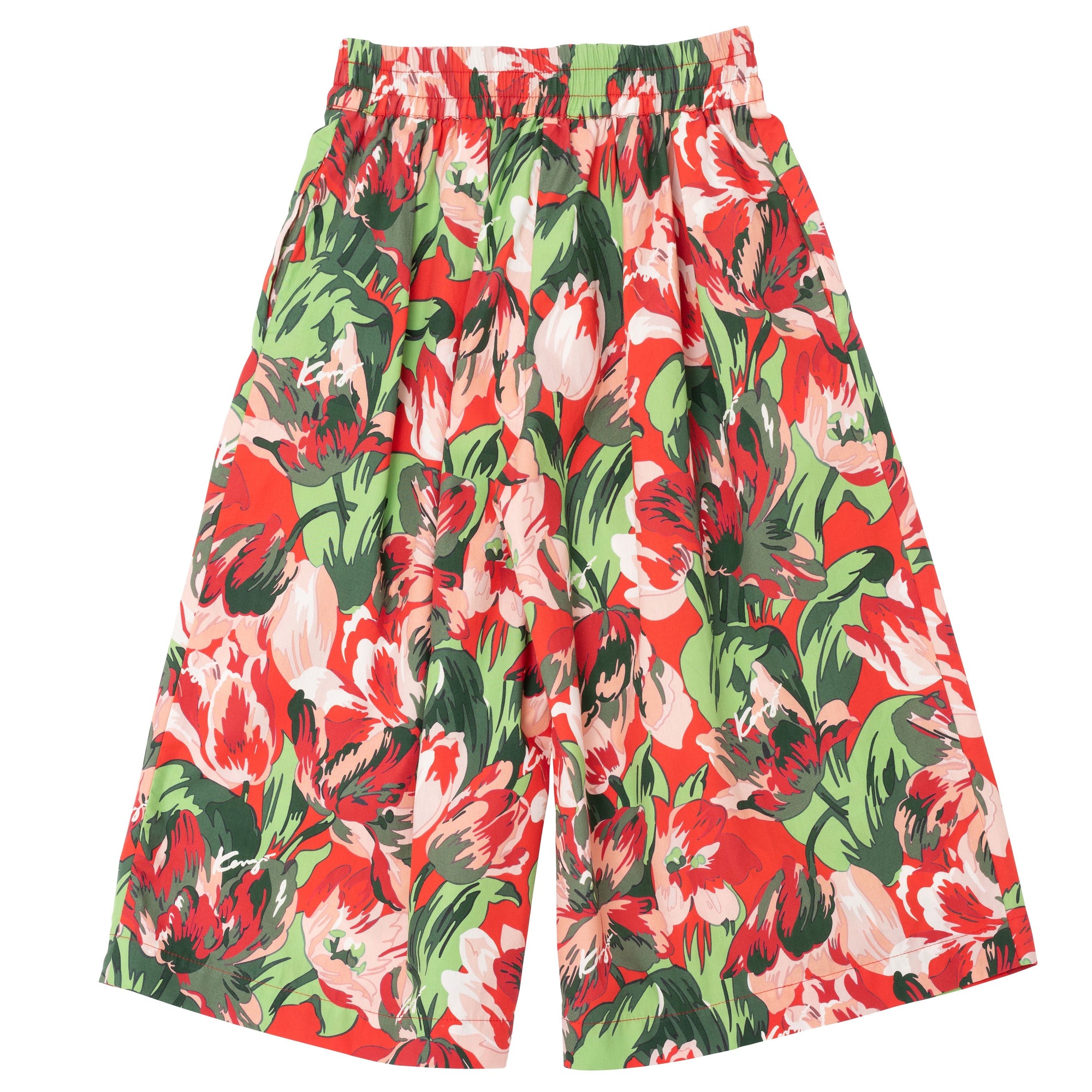 Jupe culotte en popeline - Rouge Ecarla