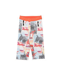 Short sycliste à imprimés - Rouge Corail