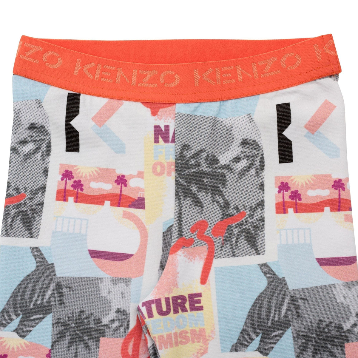 Short sycliste à imprimés - Rouge Corail