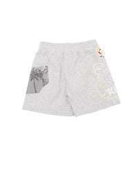 Short à taille élastiquée - Gris Clair