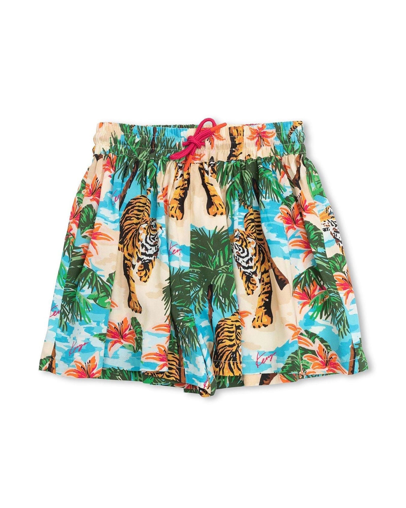 Short évasé imprimé summer - Naturel