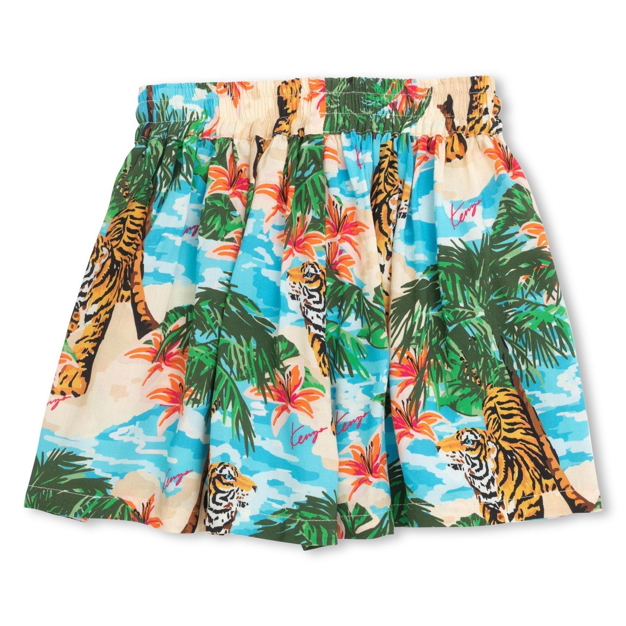 Short évasé imprimé summer - Naturel