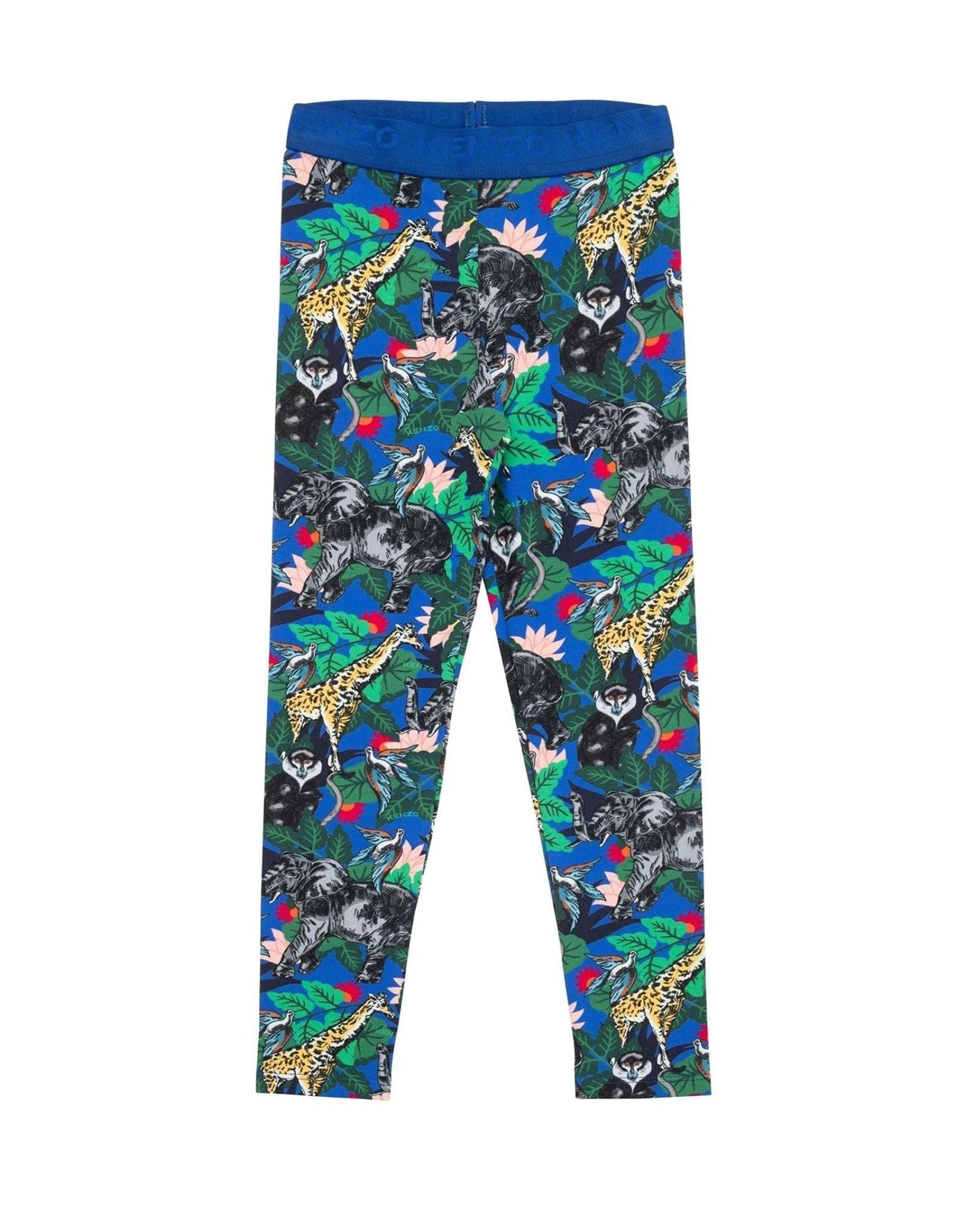 Legging en jersey à imprimé Jungle girl - Wave Blue