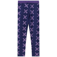 Legging en tissu technique imprimé Cross girl - Royal Purple