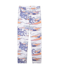 Pantalon jegging en sergé imprimé intégral - Blanc