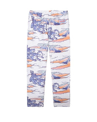 Jegging en sergé imprimé intégral - Blanc
