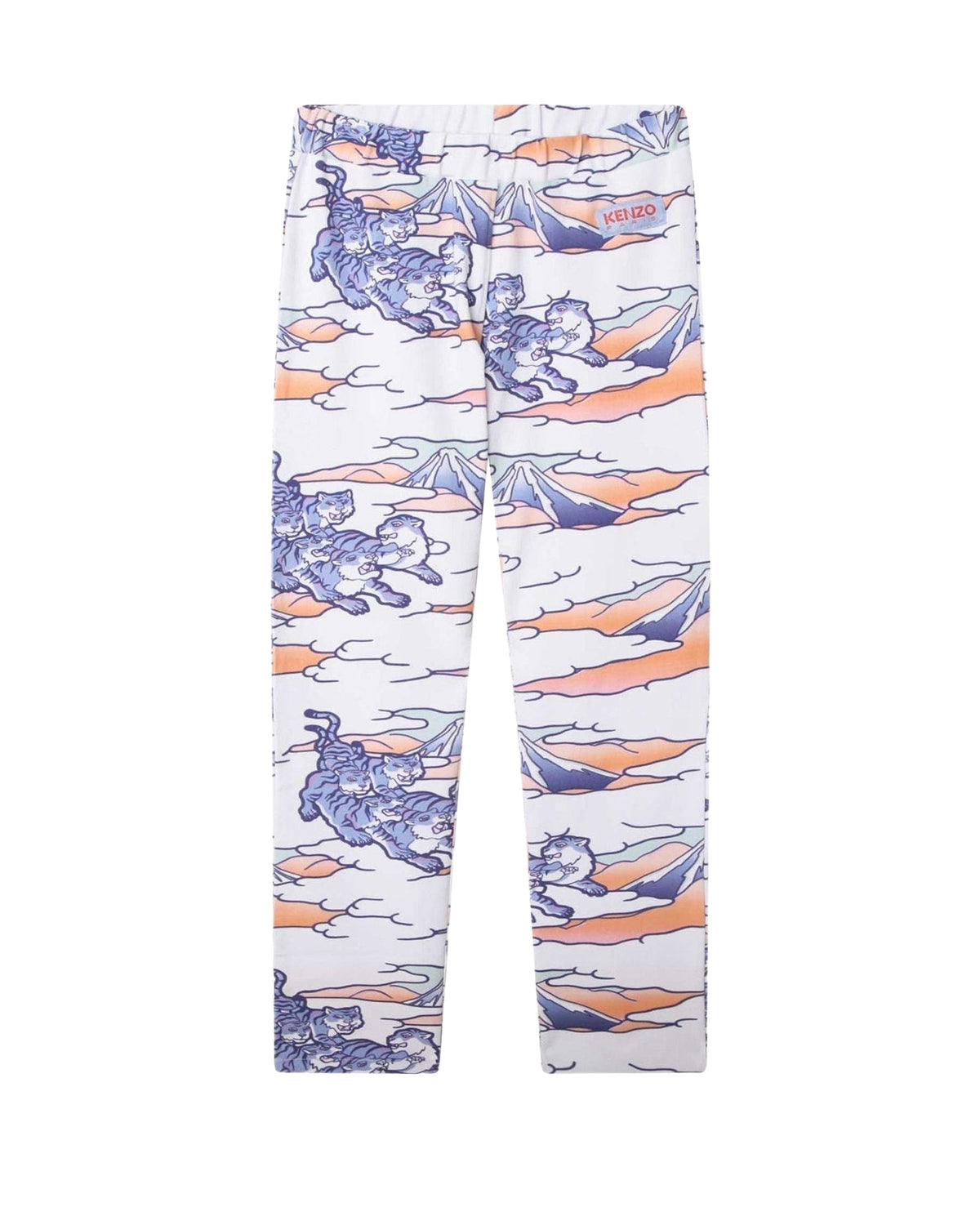 Jegging en sergé imprimé intégral - Blanc