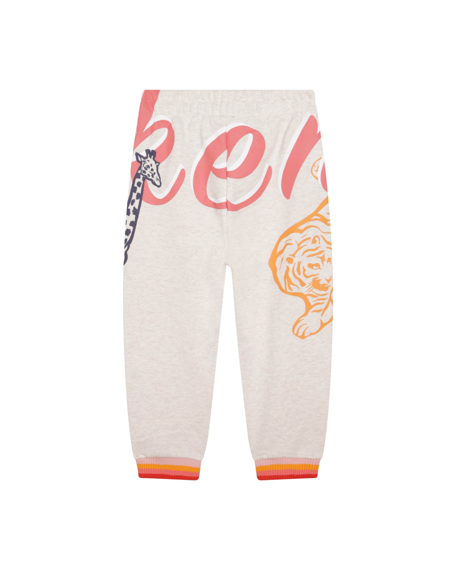 Trousers with elasticated waistband - Havana Chiné