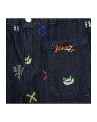 Pantalon denim en coton - Denim brut