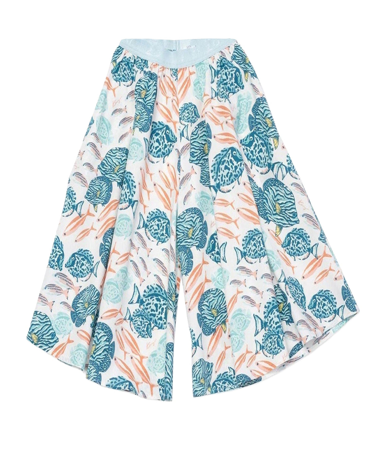 Jupe-culotte «sous l'océan» - Blanc Cassé