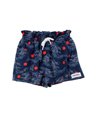 Short évasé à volant - Blue Indigo