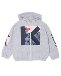 Sweat à capuche - Gris Chiné