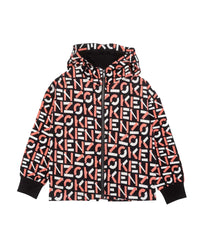 Sweat à capuche en maille milano zippé à l'avant - Noir