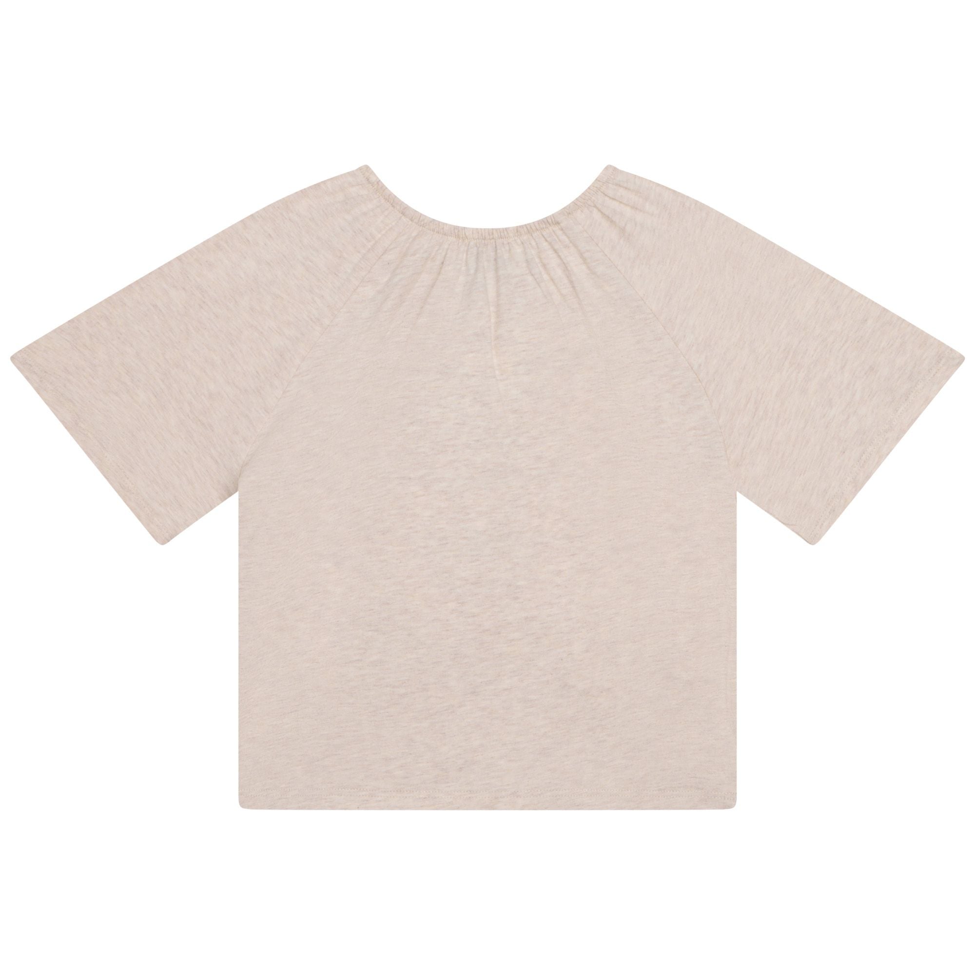 Tiger ruffled T-shirt - Heather ecru