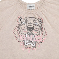 Tiger ruffled T-shirt - Heather ecru