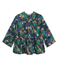 Blouse à imprimé jungle - Wave blue