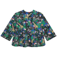 Blouse à imprimé jungle - Wave blue