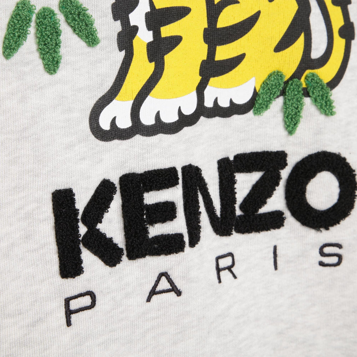 Sweat en molleton chiné gratté avec impression Kotora - Gris Chine