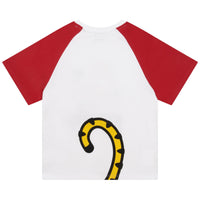 Contrast short-sleeved T-shirt - White
