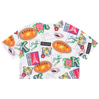 T-shirt manches courtes technique à imprimé intégral - Blanc