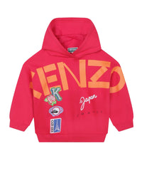 Long-sleeved fleece hoody - Fuchsia