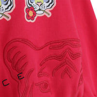 Long-sleeved fleece hoody - Fuchsia