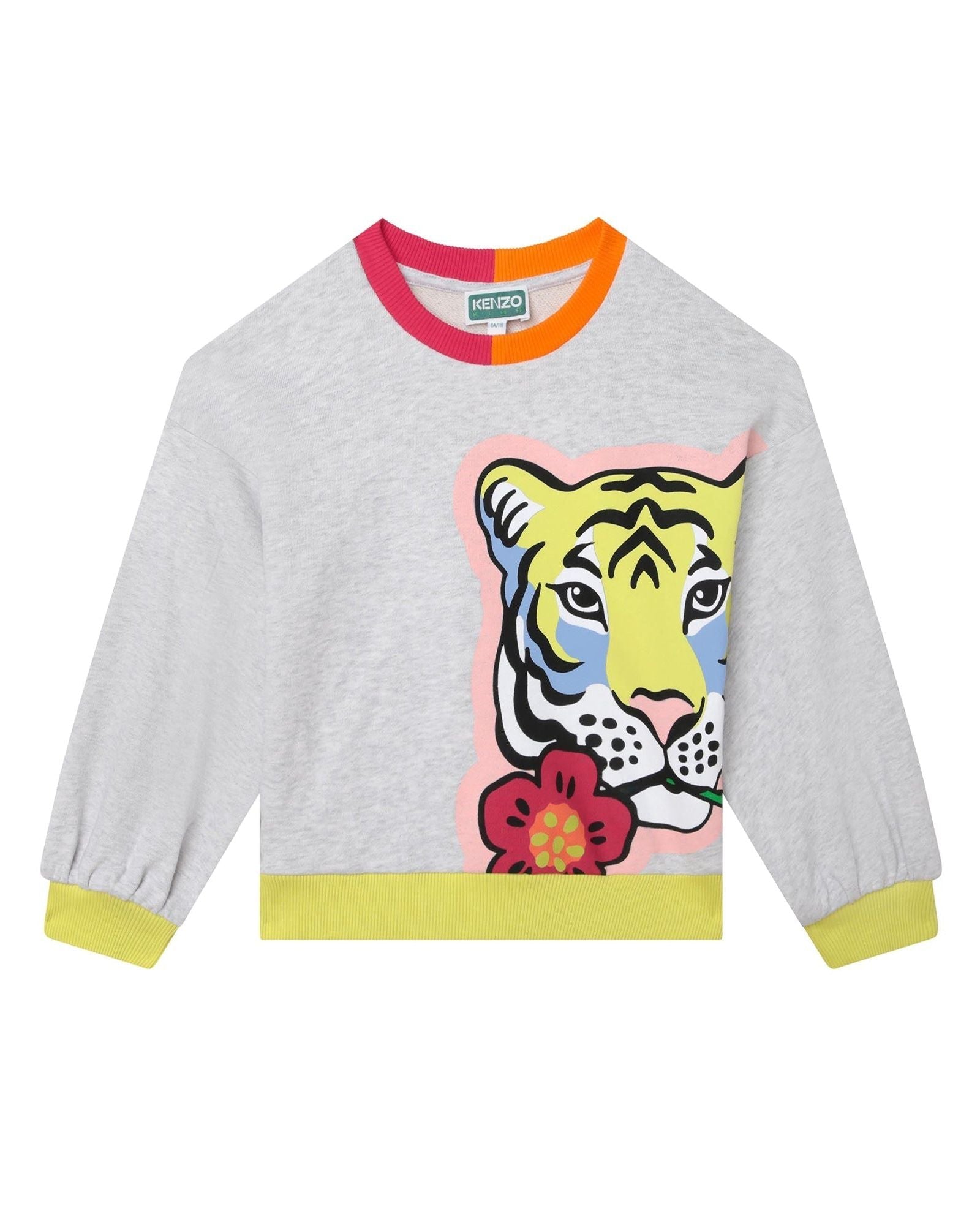 Sweatshirt manches longues en molleton chiné - Gris clair