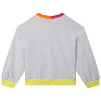 Sweatshirt manches longues en molleton chiné - Gris clair