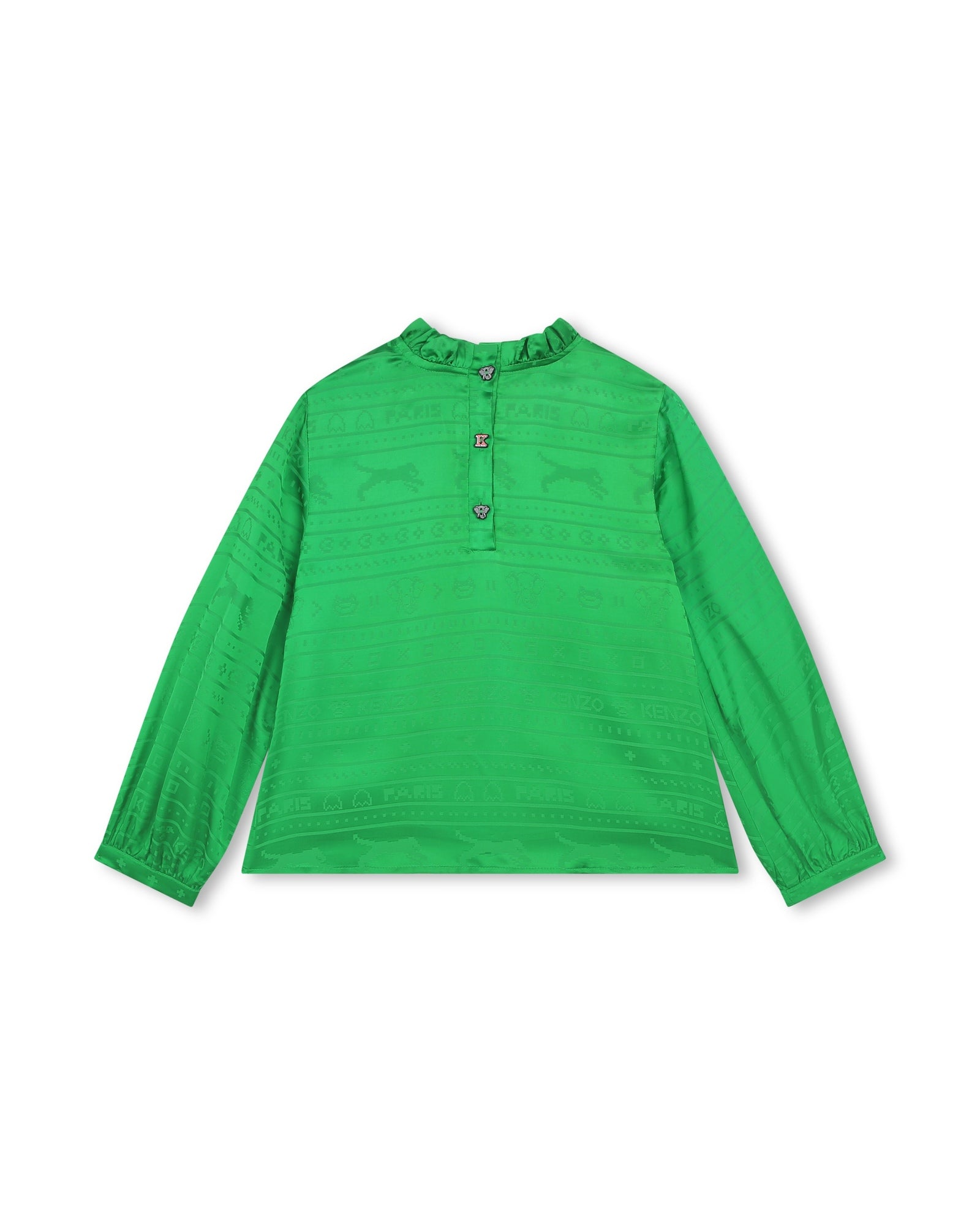 Blouse avec motif jacquard siglé - Acid green