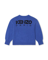 Pull à logo en coton - Wave Blue