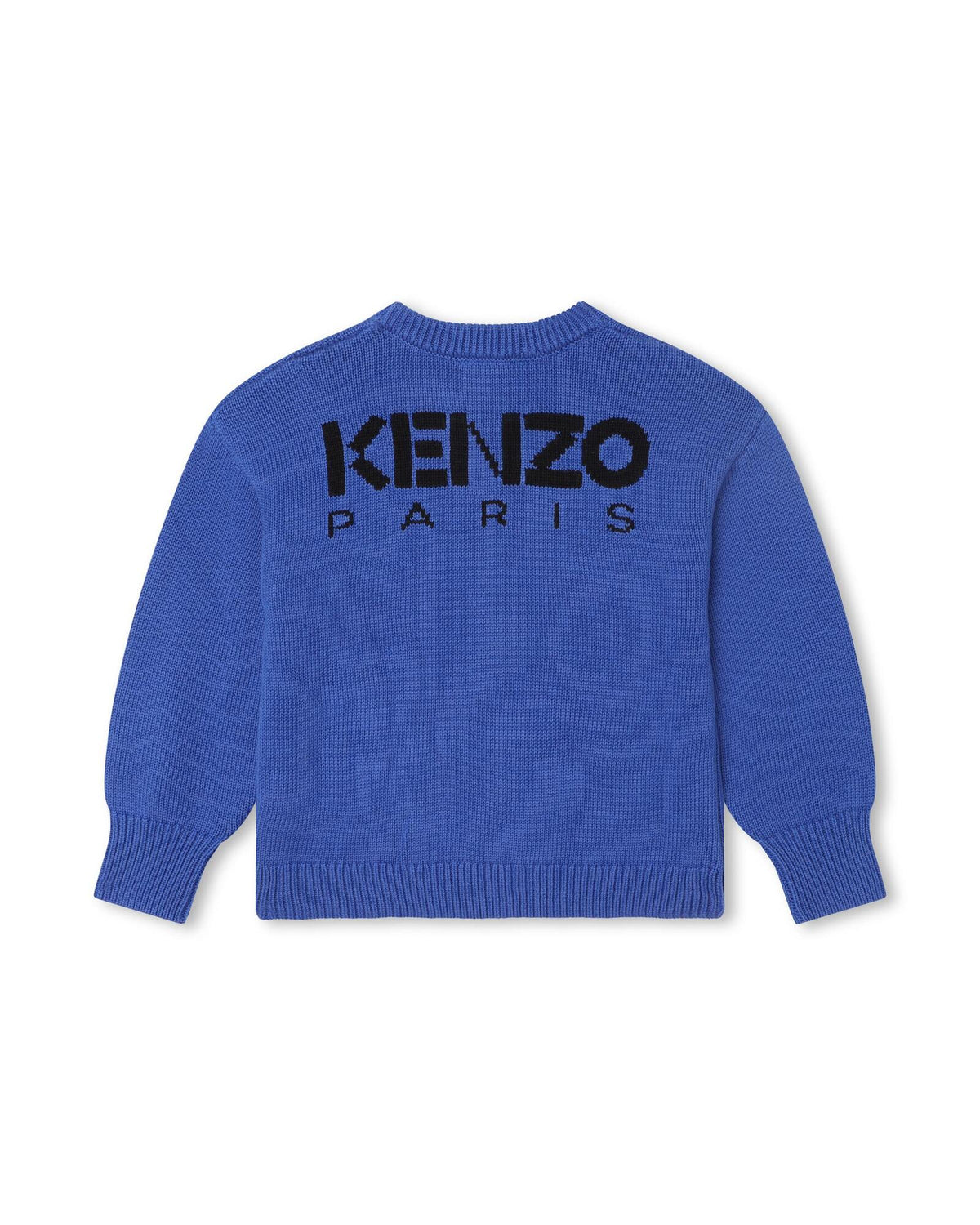 Pull à logo en coton - Wave Blue