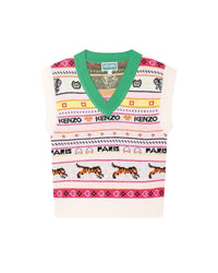 Sleeveless cotton jumper - Rice