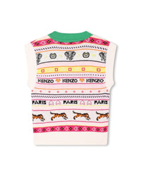 Sleeveless cotton jumper - Rice
