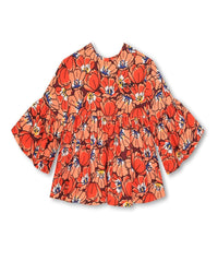 Blouse with print - Chile red