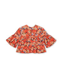 Blouse with print - Chile red